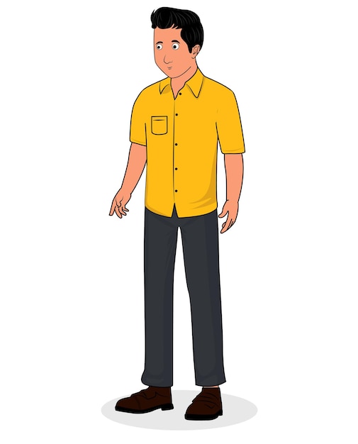 uomini del villaggio indiano tre quarti vista disegno di personaggi dei cartoni animati