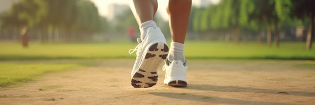 Uomo che fa jogging nel parco