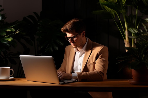 uomo che partecipa a una riunione online