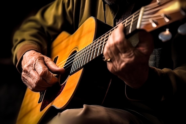 Uomo che suona la chitarra