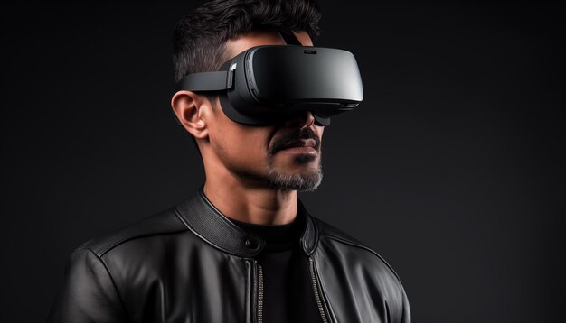 Uomo con gli occhiali VR