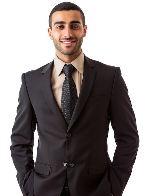 Uomo d'affari arabo con sfondo trasparente di emozione