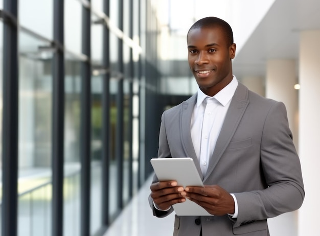 Uomo d'affari con un tablet