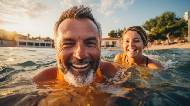 Uomo di Coastal Serenity che persegue hobby vicino all'oceano