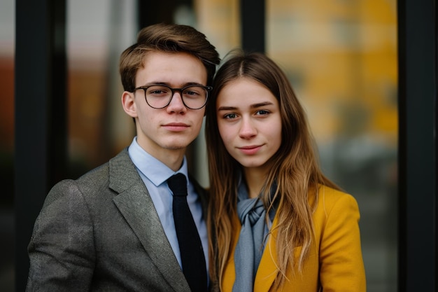 Uomo e donna in piedi insieme