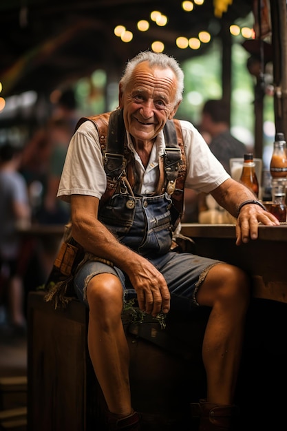 Uomo tedesco più anziano all'Oktoberfest generato dall'intelligenza artificiale