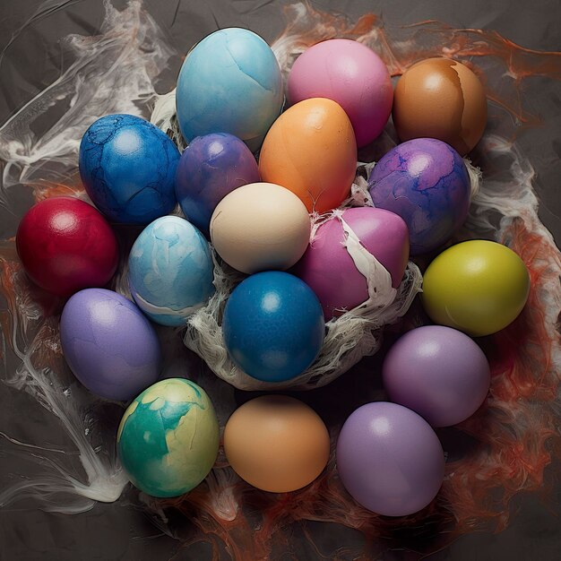 Uova colorate di Pasqua Genera Ai