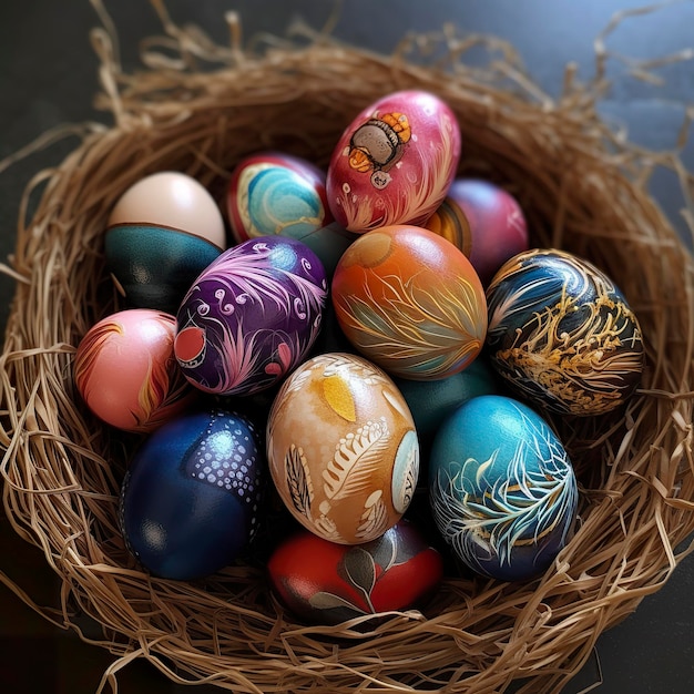 Uova colorate di Pasqua generano Ai