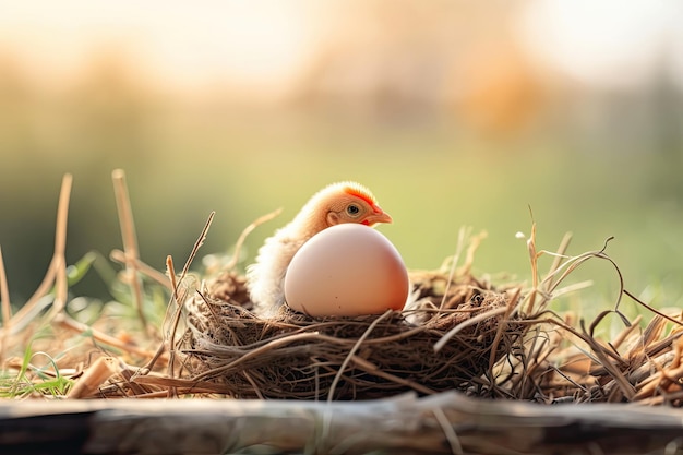 Uova da cova di gallina con sfondo di fattoria