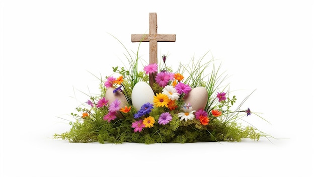 uova di Pasqua colorate sfondo bianco png