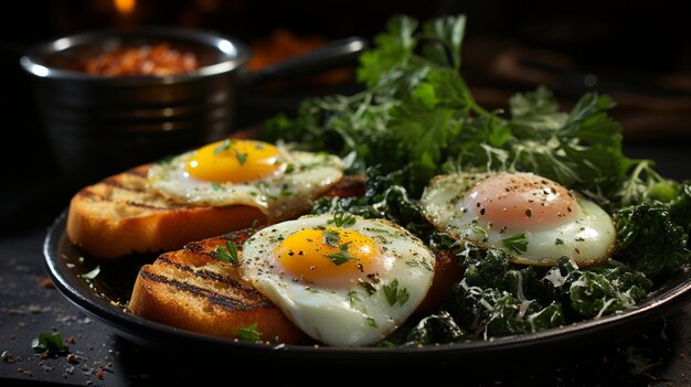 Uova e colazione deliziose