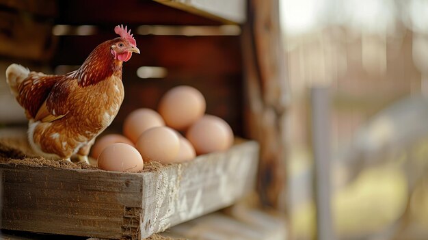 Uova fresche provenienti da polli allevati localmente che mostrano l'agricoltura prodotta localmente