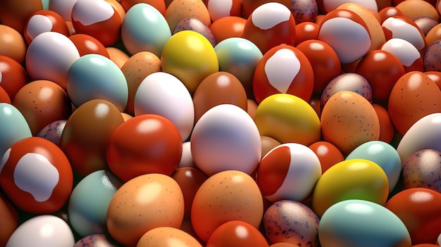 Uova sullo sfondo Colore brillante Generativo Ai