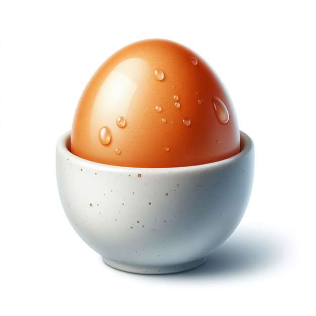 uovo bollito isolato su uno sfondo bianco tagliato