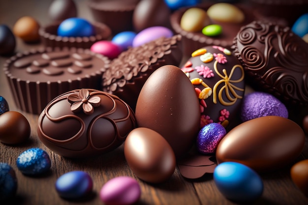 Uovo di cioccolato di Pasqua L'uovo di cioccolato è entrato nelle tradizioni delle festività della Settimana Santa La tradizione dell'uovo di cioccolato è emersa nel XIX secolo essendo un'invenzione dei pasticceri europei