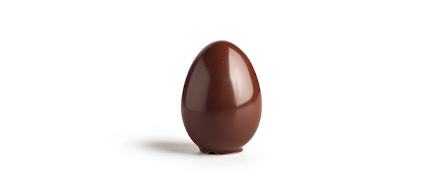 Uovo di cioccolato isolato su sfondo bianco Aggiungendo dolcezza alla celebrazione del Festival di Pasqua