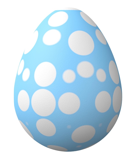 Uovo di Pasqua 3D isolato su file png di sfondo trasparente