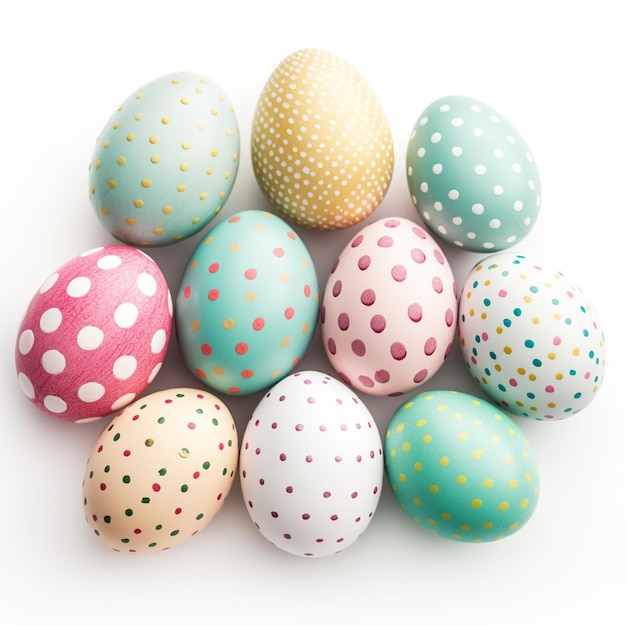 uovo di Pasqua colorato isolato sul bel design