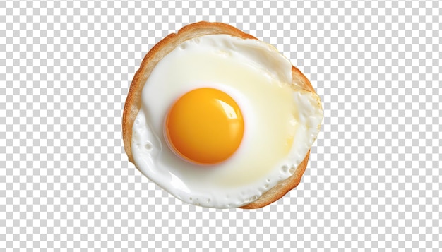 Uovo fritto isolato su uno sfondo bianco