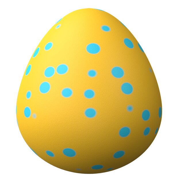 Uovo giallo e punti blu su di esso