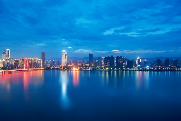 Urban Landscape, aerial China Nanchang skyscrapers.