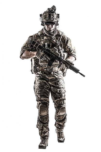 US Army Ranger con arma