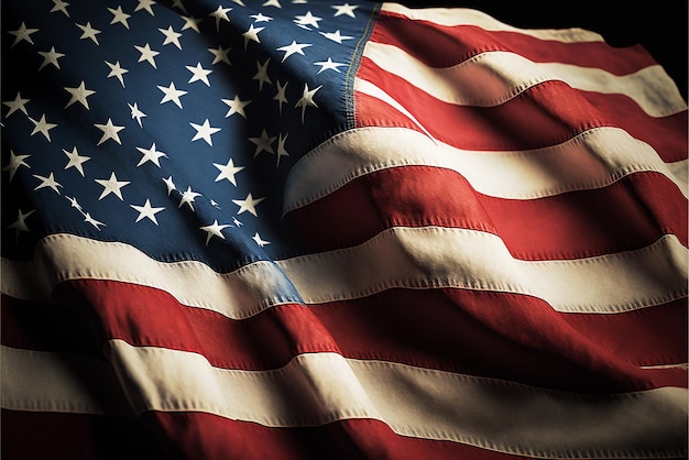 US FlagMap usa il concetto elettorale e la bandiera americana Ai ha generato l'arte