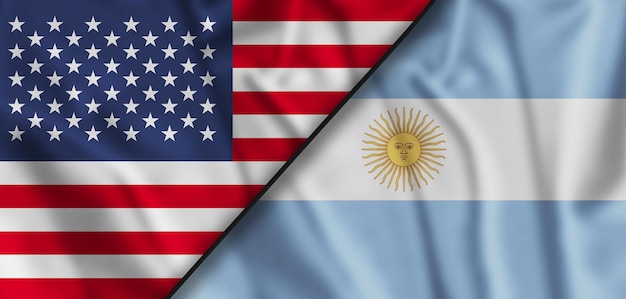 USA e Argentina Relazioni tra due paesi Immagine concettuale