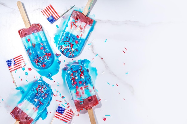 USA patriottici gelati a ghiaccio