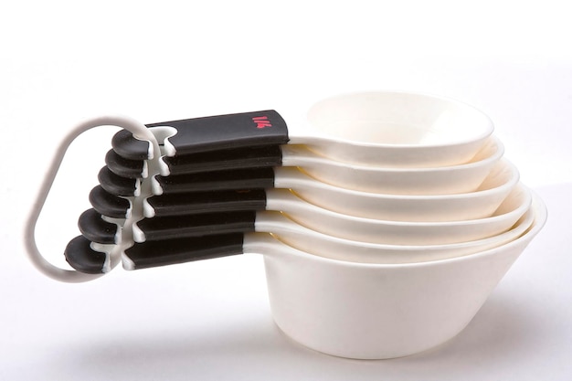 utensili da cucina set di misurini in bianco e nero misurini utilizzati nel cibo della cucina