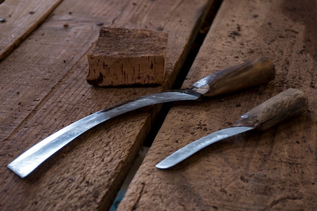 Utensili per coltelli per affettare il sughero