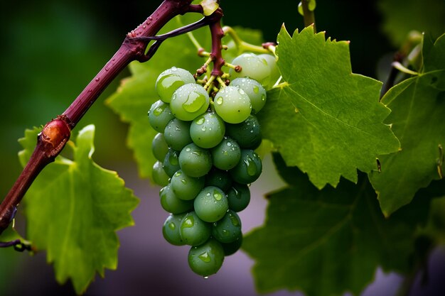 Uva croccante sulla vite pronta per la raccolta