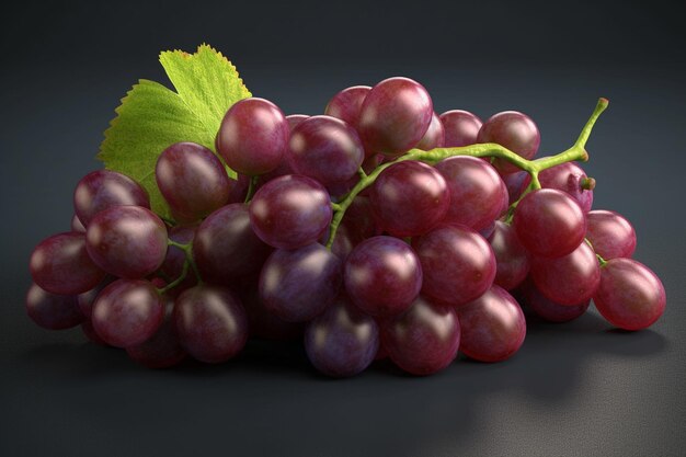 Uva fresca su uno sfondo bianco