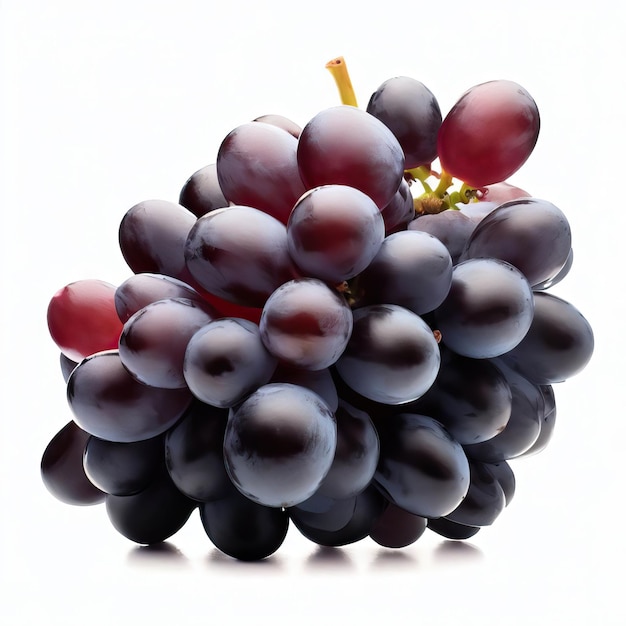 Uva nera isolata su uno sfondo trasparente Un grappolo di uva nera isolato AI generativa