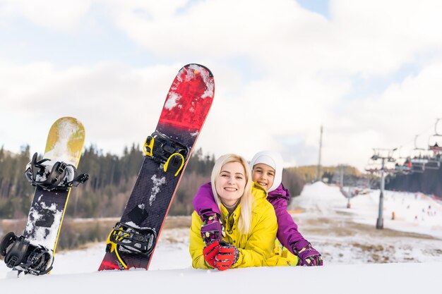 Vacanza invernale in famiglia nella stazione sciistica