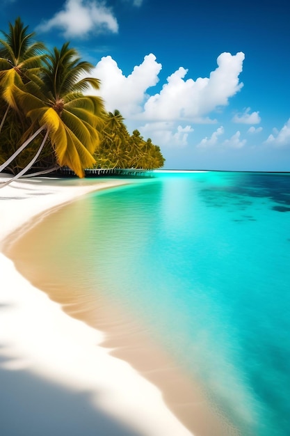 Vacanza tropicale Un'isola paradisiaca deserta alle Maldive