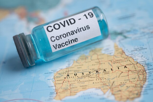 Vaccino contro il coronavirus Covid19 sulla mappa dell'Australia