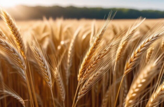 Vaisakhi Sikh New Year Shavuot bouquet ebraico di grano orecchie di grano segale campo luce del tramonto