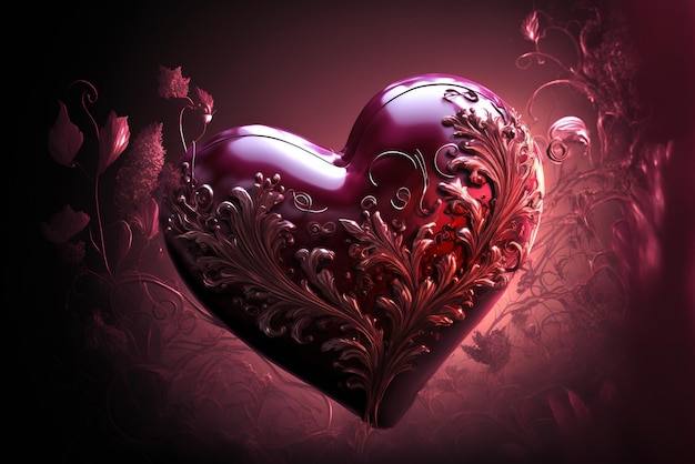 Valentine Love Heart Romance Wallpaper Art Background