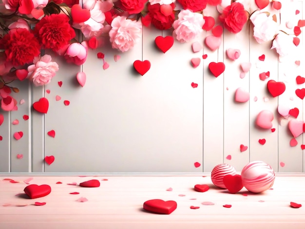 Valentine's day background banner design migliore qualità immagine carta da parati con cuore regalo d'amore