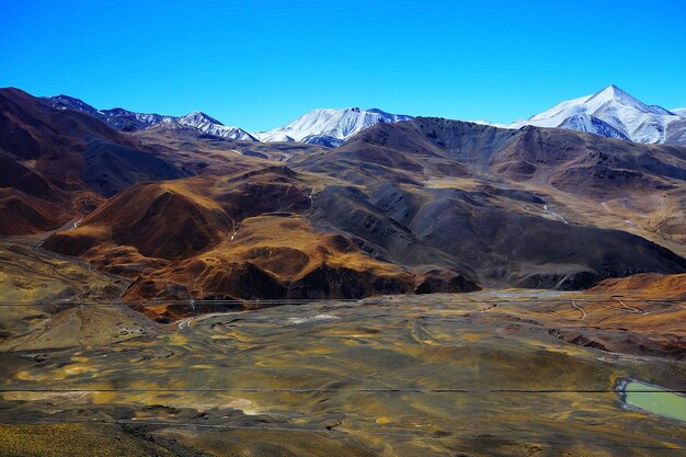 valico di alta montagna nel paesaggio montano del Tibet