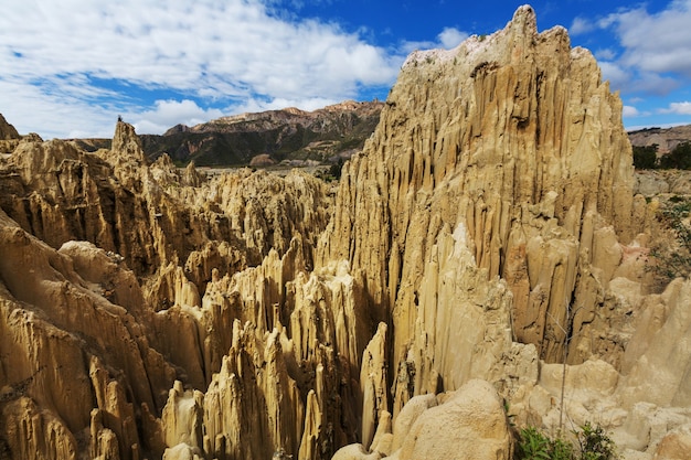 Valle de la Luna a La Paz, Bolivia. Paesaggi naturali insoliti posto bellissimo