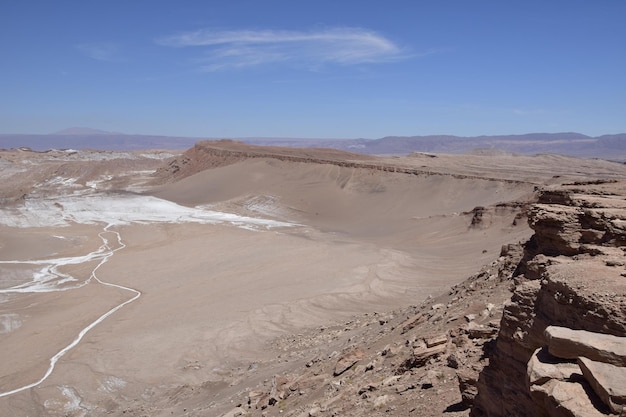 Valle de la Luna o Valle della Luna nel deserto di Atacama del Cile settentrionale vicino a San Pedro de atacama