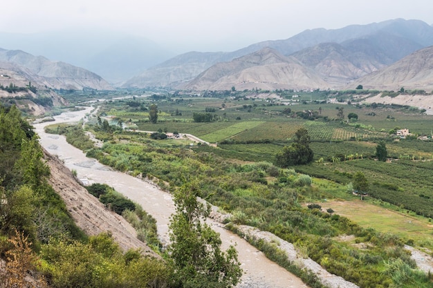 Valle del fiume Mala a Lima, in Perù