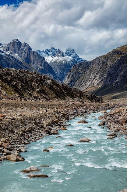 Valle di Lahaul nell'Himalaya indiano in India