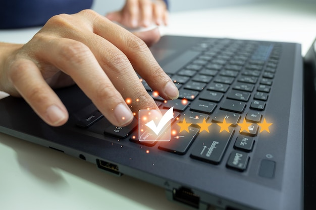 Valutazione della soddisfazione del cliente 5 stelle
