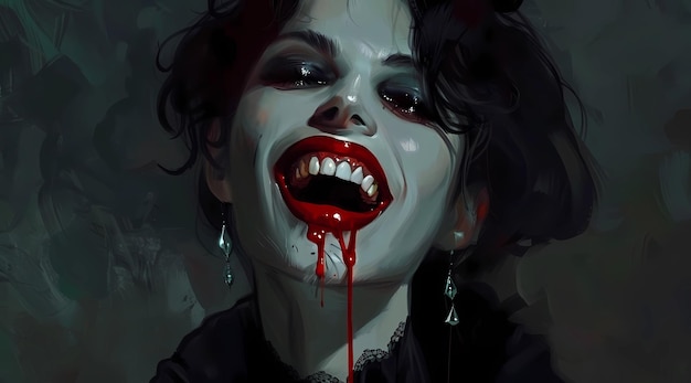 vampiri vampiri femminili sfondo gotico halloween immagine