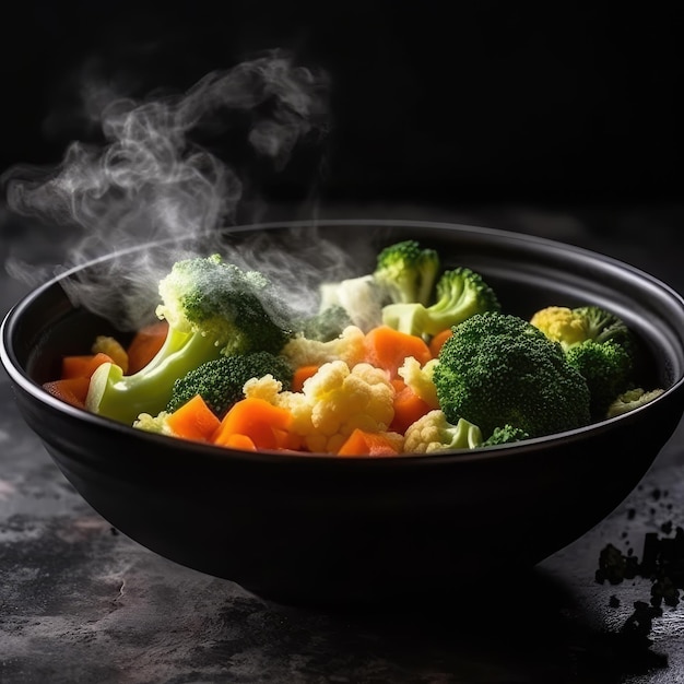 vapore dalle verdure carota broccoli cavolfiore