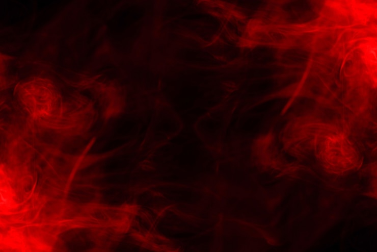 Vapore rosso su nero.