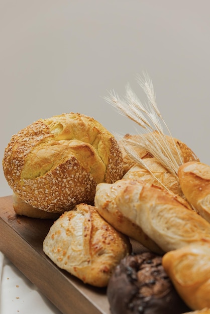 Vari tipi di pane per la colazione